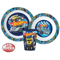 Hot Wheels Kinderserviesset – 3-delig – Bord, Kom en Beker – BPA-vrij – Voor Peuters en Kleuters